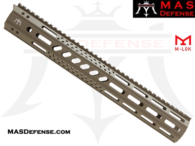 MAS DEFENSE 15" MW8 OCTAGON M-LOK AR-15 RAIL - FDE