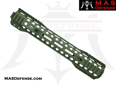 MAS DEFENSE 12.62" RIDGELINE M-LOK AR-15 QUAD RAIL - OD GREEN (ODG)