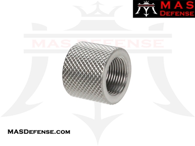 THREAD PROTECTOR KNURLED SILVER - 1/2X28 TPI