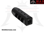 MAS DEFENSE RIOT 5.56 MUZZLE BRAKE - MELONITE NITRIDE  - 1/2x28 TPI