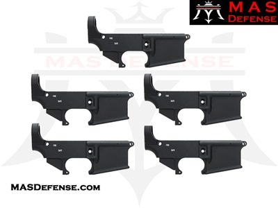 5 PACK 80% FORGED LOWER RECEIVER - AR-15 80 PERCENT 80 % AR15 AR 15 GHOST GUN