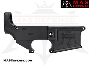 80% FORGED LOWER RECEIVER AR-15 - ANODIZED BLACK MAS LOGO