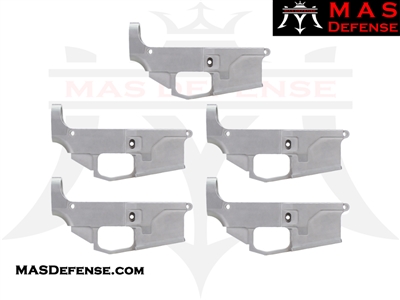 5 PACK 80% BILLET LOWER RECEIVER - AR-15 80 PERCENT 80 % AR15 AR 15 GHOST GUN 80 PERCENT