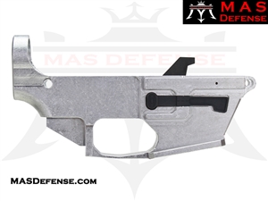 80% BILLET LOWER RECEIVER GLOCK 9MM AR-9 - RAW WHITE 80 PERCENT 80 % AR15 AR-15