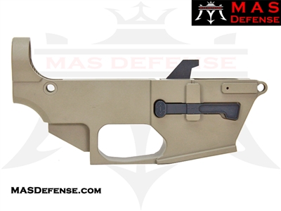 80% BILLET LOWER RECEIVER GLOCK 9MM AR-9 - FDE FLAT DARK EARTH CERAKOTE 80 PERCENT 80 % AR15 AR-15