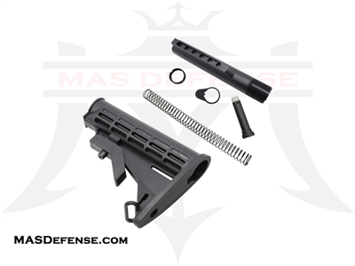 M4 STOCK AND 6 POSITION COMPLETE BUFFER TUBE KIT - MIL-SPEC - AR15