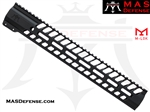 MAS DEFENSE AR-10 .308 DPMS GEN 1 HIGH PROFILE - 15" NERO M-LOK FREE FLOAT HANDGUARD - BLACK