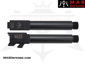 MAS DEFENSE 9MM 416R STAINLESS STEEL BARREL - GLOCK 19 FITMENT - MELONITE NITRIDE - THREADED