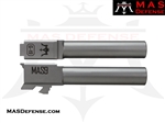 MAS DEFENSE 9MM 416R STAINLESS STEEL BARREL - GLOCK 19 FITMENT - MATTE GRAY PVD GREY SILVER