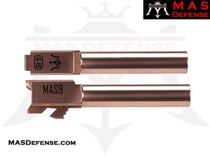 MAS DEFENSE 9MM 416R STAINLESS STEEL BARREL - GLOCK 19 FITMENT - RADIANT BRONZE (ROSE GOLD)