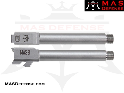 MAS DEFENSE 9MM 416R STAINLESS STEEL THREADED BARREL - GLOCK 17 FITMENT- MATTE