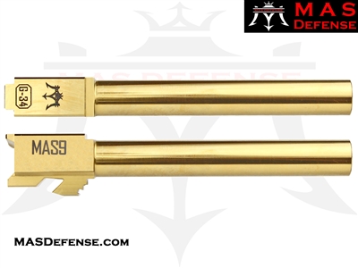 ***BLEM*** MAS DEFENSE 9MM 416R STAINLESS STEEL  BARREL - GLOCK 34 FITMENT-  RADIANT GOLD (TIN)