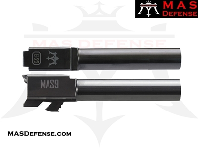 MAS DEFENSE 9MM 416R STAINLESS STEEL CONVERSION BARREL - GLOCK 23 FITMENT - RADIANT GRAY (DLC)