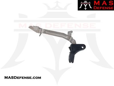 MAS DEFENSE GLOCK GEN 3 FITMENT TRIGGER BAR - GROOVED FACE POLYMER80 P80 17, 19, 22, 23, 26, 27, 31, 32 or 33 style frames.