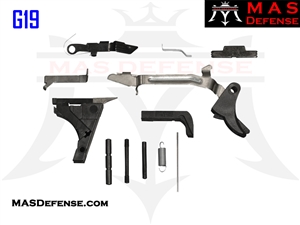 MAS DEFENSE 9MM GLOCK 19 GEN 1-3 FITMENT FRAME PARTS KIT - COMPACT G19 LPK PF940C BK940C