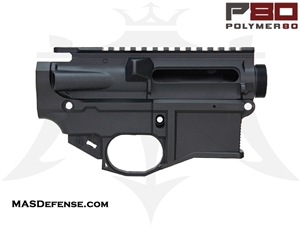 MAS DEFENSE CERAKOTE AR-15 BLACK (BLK) BUILDER SET - FORGED UPPER - POLYMER 80 LOWER