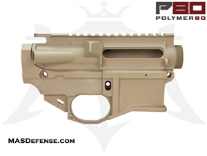 MAS DEFENSE CERAKOTE AR-15 FLAT DARK EARTH (FDE) BUILDER SET - FORGED UPPER - POLYMER 80 LOWER