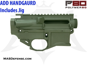 MAS DEFENSE CERAKOTE AR-15 OD-GREEN (ODG) BUILDER SET - FORGED UPPER - POLYMER 80 LOWER