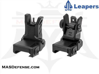 UTG LOW PROFILE FLIP-UP FRONT & REAR SIGHT SET - MNT-755 MNT-955