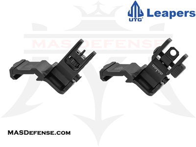 UTG 45 DEGREE ANGLE FLIP UP FRONT & REAR SIGHT SET - MT-745 MT-945