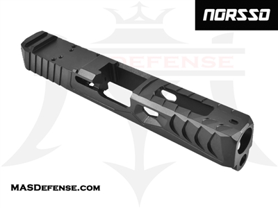 NORSSO REPTILE PORTED SLIDE FOR GLOCK 19 GEN 1-3 WITH RMR OPTIC CUT - N19-REP-PORT-3  - N19-REP-EDC-3-RMR N19-REP-EDC