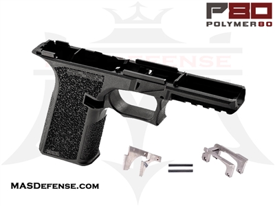 POLYMER80 80% LARGE LOWER RECEIVER GLOCK 20/21 SF FITMENT P80-PF45-BLK - BLACK P80-BK45-BLK P80 UNFINISHED FRAME