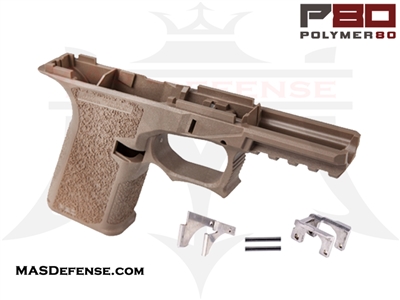 POLYMER80 80% POLYMER LOWER RECEIVER GLOCK 19/23 FITMENT - FLAT DARK EARTH FDE - P80-PF940CV1-FDE