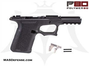 POLYMER80 80% POLYMER LOWER RECEIVER GLOCK 19 FITMENT - BLACK - P80-PF940CV1-BLK GCA COMPLIANT 76% BRIDGE FRAME