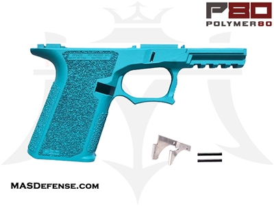 POLYMER80 80% POLYMER LOWER RECEIVER GLOCK 19 FITMENT - AZTEC TEAL - P80-PF940CV1-CKAZTEL GCA COMPLIANT 76% BRIDGE FRAME