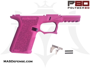 POLYMER80 80% POLYMER LOWER RECEIVER GLOCK 19 FITMENT - SIG PINK - P80-PF940CV1-CKSGPNK GCA COMPLIANT 76% BRIDGE FRAME