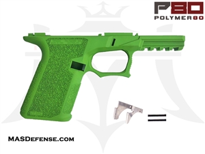 POLYMER80 80% POLYMER LOWER RECEIVER GLOCK 19 FITMENT - ZOMBIE GREEN - P80-PF940CV1-CKZBGRN GCA COMPLIANT 76% BRIDGE FRAME