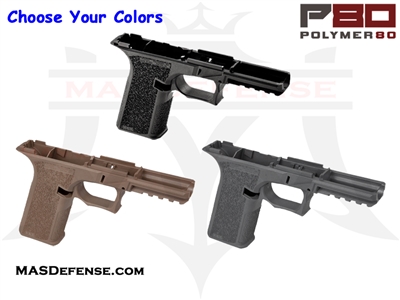 3 PACK POLYMER80 80% POLYMER LOWER RECEIVER FULL SIZE - P80-PF940V2 - GLOCK 17/22 P80-BKS GLOCK 17 GLOCK 22 G17 G22