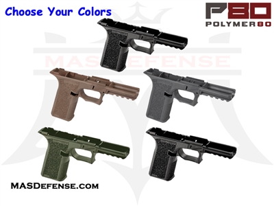 5 PACK POLYMER80 80% FULL SIZE LOWER RECEIVER - P80-PF940V2 - GLOCK 17/22 P80-BKS GLOCK 17 BLOCK 22 G17 G22