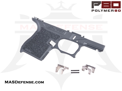POLYMER80 80% LOWER RECEIVER SUB-COMPACT G26 / G27 FITMENT P80-BKSC-GRY - GRAY GREY GLOCK 26 GLOCK 27 9MM 40S&W P80-PF940SC-GRY