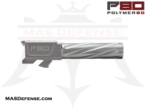 POLYMER80 SUB-COMPACT 9MM BARREL GLOCK 26 FITMENT FLUTED STAINLESS STEEL P80-PFSC9-BBL-F-STS P80-BRL-PFSC9-F-STS