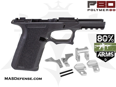 POLYMER80 80% POLYMER LOWER RECEIVER GLOCK 17 FITMENT - BLACK - P80-PF940V2-BLK GCA COMPLIANT 76% BRIDGE FRAME