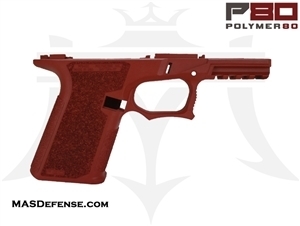 POLYMER80 80% FRAME ONLY COMPACT G19 / G23 PF940C P80-BKC - CERAKOTE CRIMSON RED DEADPOOL P80-FOBC-CKCRRED P80 GLOCK 19 GLOCK 23