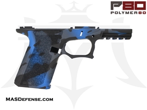 POLYMER80 80% FRAME ONLY COMPACT G19 / G23 PF940C P80-BKC - CERAKOTE MULTICAM BLUE P80-FOBVC-CKMCBLU - MULTI CAM MUTLI CAMO