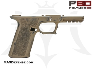 POLYMER80 80% FRAME ONLY STANDARD G17 / G22 PF940S P80-BKS - CERAKOTE BATTLEWORN FLAT DARK EARTH P80 DISTRESSED GLOCK 17 GLOCK 22