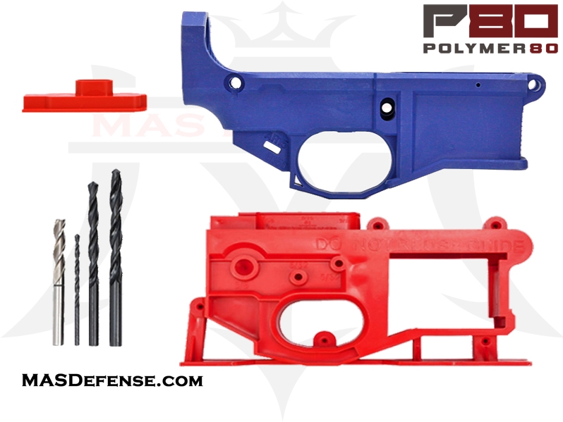 POLYMER80 AR15 G150 80% POLYMER LOWER RECEIVER KIT BLUE - P80-NKIT-BLU