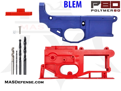 ***BLEM*** POLYMER80 AR15 G150 80% POLYMER LOWER RECEIVER KIT NAVY BLUE - P80-NKIT-NVYBLU