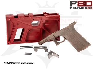 POLYMER80 80% PISTOL FRAME KIT WITH JIG LARGE 45 G20SF / G21SF PF45 P80-PF45-FDE - FLAT DARK EARTH + JIG Glock 20 Glock 21 P80 XL 45 ACP UNFINISHED FRAME