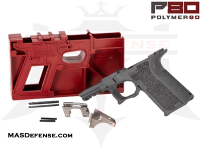 POLYMER80 80% PISTOL FRAME KIT WITH JIG COMPACT G19 G23 PF940C P80-PF940Cv1-GRY - GRAY GREY + JIG Glock 19 Glock 23 P80