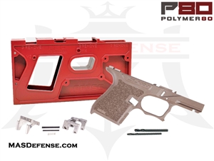 POLYMER80 80% PISTOL FRAME KIT WITH JIG SUB-COMPACT G26 / G27 PF940SC P80-PF940SC-FDE - FLAT DARK EARTH + JIG