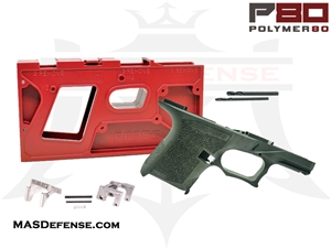 POLYMER80 80% PISTOL FRAME KIT WITH JIG SUB-COMPACT G26 / G27 PF940SC P80-PF940SC-ODG - ODGREEN + JIG Glock 26 Glock 27 P80