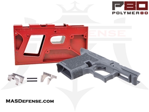 POLYMER80 80% PISTOL FRAME KIT WITH JIG SINGLE STACK G43 PF9SS P80-PF9SS-GRY - GRAY + JIG