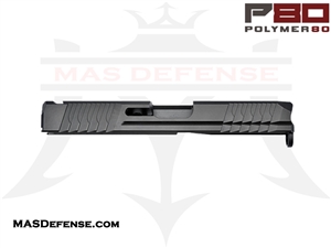 POLYMER80 9MM STRIPPED SLIDE GLOCK 19 FITMENT GEN 3 P80 PF940C BLACK NITRIDE - P80-PS9C-STD-BN COMPACT G19