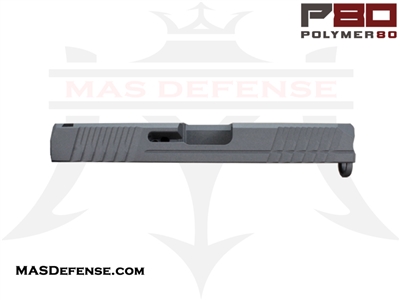 POLYMER80 9MM STRIPPED SLIDE GLOCK 19 FITMENT GEN 3 P80 PF940C P80-BKC - CERAKOTE P80 GRAY GREY MPN: P80-PS9C-STD-BN-CKP80GRY COMPACT G19