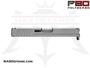 POLYMER80 9MM STRIPPED SLIDE GLOCK 19 FITMENT GEN 3 P80 PF940C P80-BKC - CERAKOTE TITANIUM P80-PS9C-STD-BN-CKTIT P80-PS9C-STD-BN P80 COMPACT G19