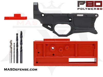 POLYMER80 AR-15 RHINO RL556V3 80% POLYMER LOWER RECEIVER KIT BLACK - P80-RL556V3-BLK  P80-BK556V3-BLK